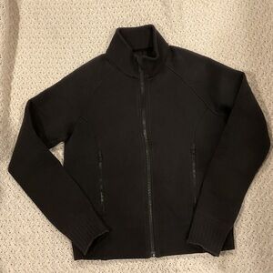 lululemon WOMENS 6 FULL ZIPPER athletica Black Sweatshirt STRECHY